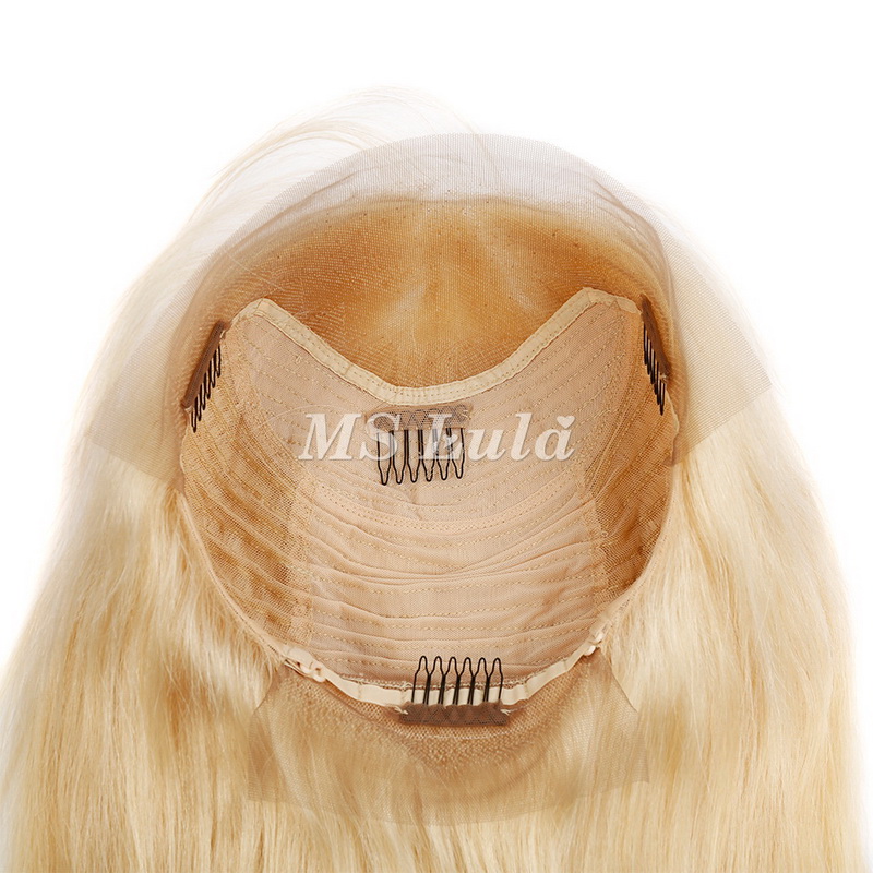 #613 Blonde 13x4 Lace Front Wig Silky Straight 180% Density (Full Frontal) - 图片 6